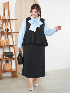 Re-J＆SUPURE(リジェイ＆スプル) |【Sasaki Mikiコラボ】ペプラムジャンパースカート