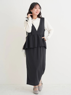 Re-J＆SUPURE(リジェイ＆スプル) |【Sasaki Mikiコラボ】ペプラムジャンパースカート