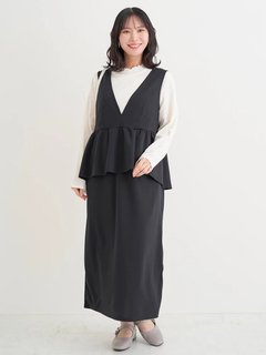 Re-J＆SUPURE(リジェイ＆スプル) |【Sasaki Mikiコラボ】ペプラムジャンパースカート