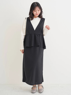 Re-J＆SUPURE(リジェイ＆スプル) |【Sasaki Mikiコラボ】ペプラムジャンパースカート