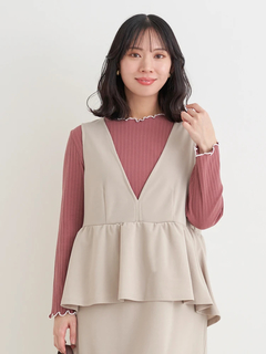 Re-J＆SUPURE(リジェイ＆スプル) |【Sasaki Mikiコラボ】ペプラムジャンパースカート