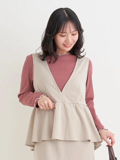 Re-J＆SUPURE(リジェイ＆スプル) |【Sasaki Mikiコラボ】ペプラムジャンパースカート