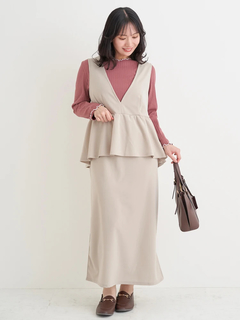 Re-J＆SUPURE(リジェイ＆スプル) |【Sasaki Mikiコラボ】ペプラムジャンパースカート