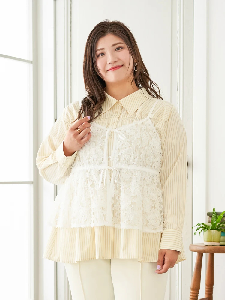 Stockerpoint ストッカーポイント チロルビスチェ ブラウス トップス デザイン Y2K フェアリーグランジ レディース 女性 MIRROR STOKE ブラウス シャツ 「WEB限定」「新色追加」BUSTIER SHIRT