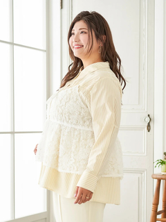 Re-J＆SUPURE(リジェイ＆スプル) |【Sasaki Mikiコラボ】[前後2WAY]レースリボンビスチェ