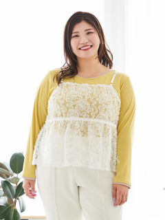 Re-J＆SUPURE(リジェイ＆スプル) |【Sasaki Mikiコラボ】[前後2WAY]レースリボンビスチェ