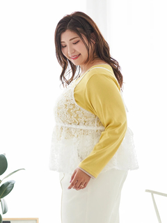 Re-J＆SUPURE(リジェイ＆スプル) |【Sasaki Mikiコラボ】[前後2WAY]レースリボンビスチェ