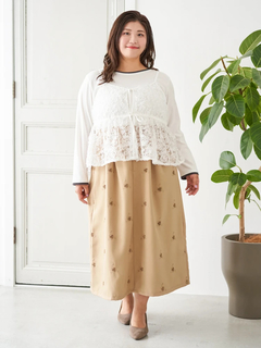 Re-J＆SUPURE(リジェイ＆スプル) |【Sasaki Mikiコラボ】[前後2WAY]レースリボンビスチェ