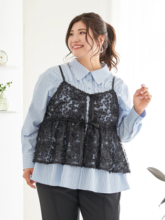 Re-J＆SUPURE(リジェイ＆スプル) |【Sasaki Mikiコラボ】[前後2WAY]レースリボンビスチェ