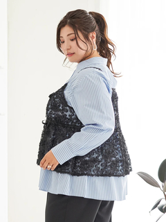 Re-J＆SUPURE(リジェイ＆スプル) |【Sasaki Mikiコラボ】[前後2WAY]レースリボンビスチェ