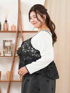 Re-J＆SUPURE(リジェイ＆スプル) |【Sasaki Mikiコラボ】[前後2WAY]レースリボンビスチェ