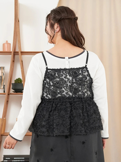 Re-J＆SUPURE(リジェイ＆スプル) |【Sasaki Mikiコラボ】[前後2WAY]レースリボンビスチェ