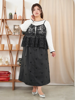 Re-J＆SUPURE(リジェイ＆スプル) |【Sasaki Mikiコラボ】[前後2WAY]レースリボンビスチェ