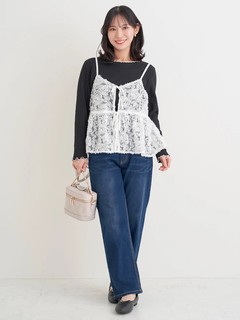 Re-J＆SUPURE(リジェイ＆スプル) |【Sasaki Mikiコラボ】[前後2WAY]レースリボンビスチェ