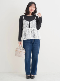 Re-J＆SUPURE(リジェイ＆スプル) |【Sasaki Mikiコラボ】[前後2WAY]レースリボンビスチェ