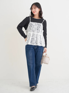 Re-J＆SUPURE(リジェイ＆スプル) |【Sasaki Mikiコラボ】[前後2WAY]レースリボンビスチェ