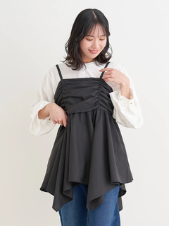 Re-J＆SUPURE(リジェイ＆スプル) |【WEB限定】シャーリングヘムキャミソール（無地・チェック柄）