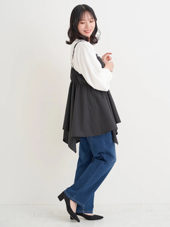 Re-J＆SUPURE(リジェイ＆スプル) |【WEB限定】シャーリングヘムキャミソール（無地・チェック柄）