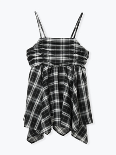 Re-J＆SUPURE(リジェイ＆スプル) |【WEB限定】シャーリングヘムキャミソール（無地・チェック柄）