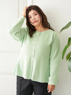 Re-J＆SUPURE(リジェイ＆スプル) |【Sasaki Mikiコラボ】ペプラムスポンディッシュニットカーディガン