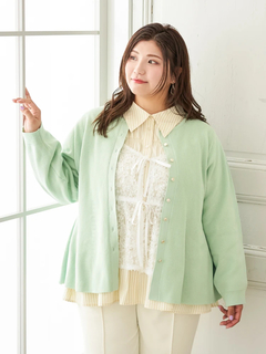 Re-J＆SUPURE(リジェイ＆スプル) |【Sasaki Mikiコラボ】ペプラムスポンディッシュニットカーディガン