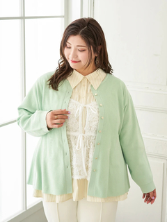 Re-J＆SUPURE(リジェイ＆スプル) |【Sasaki Mikiコラボ】ペプラムスポンディッシュニットカーディガン