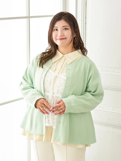 Re-J＆SUPURE(リジェイ＆スプル) |【Sasaki Mikiコラボ】ペプラムスポンディッシュニットカーディガン