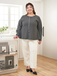 Re-J＆SUPURE(リジェイ＆スプル) |【Sasaki Mikiコラボ】ペプラムスポンディッシュニットカーディガン