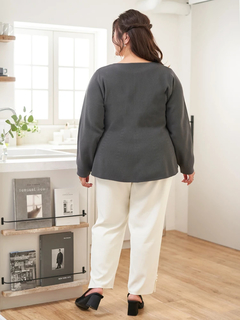 Re-J＆SUPURE(リジェイ＆スプル) |【Sasaki Mikiコラボ】ペプラムスポンディッシュニットカーディガン