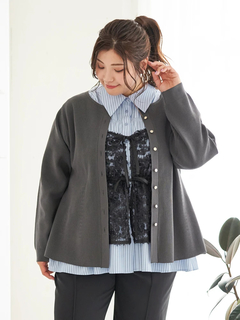 Re-J＆SUPURE(リジェイ＆スプル) |【Sasaki Mikiコラボ】ペプラムスポンディッシュニットカーディガン