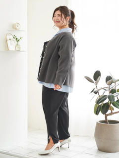 Re-J＆SUPURE(リジェイ＆スプル) |【Sasaki Mikiコラボ】ペプラムスポンディッシュニットカーディガン