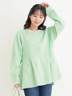 Re-J＆SUPURE(リジェイ＆スプル) |【Sasaki Mikiコラボ】ペプラムスポンディッシュニットカーディガン