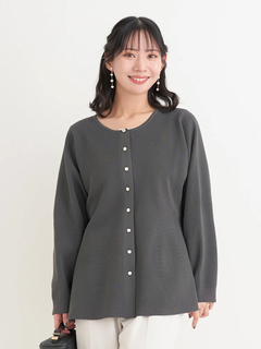 Re-J＆SUPURE(リジェイ＆スプル) |【Sasaki Mikiコラボ】ペプラムスポンディッシュニットカーディガン