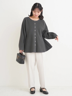 Re-J＆SUPURE(リジェイ＆スプル) |【Sasaki Mikiコラボ】ペプラムスポンディッシュニットカーディガン