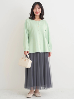 Re-J＆SUPURE(リジェイ＆スプル) |【Sasaki Mikiコラボ】ペプラムスポンディッシュニットカーディガン