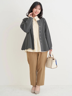 Re-J＆SUPURE(リジェイ＆スプル) |【Sasaki Mikiコラボ】ペプラムスポンディッシュニットカーディガン