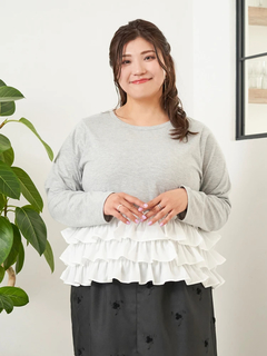 Re-J＆SUPURE(リジェイ＆スプル) |【Sasaki Mikiコラボ】3段フリルトップス