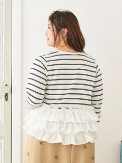 Re-J＆SUPURE(リジェイ＆スプル) |【Sasaki Mikiコラボ】3段フリルトップス