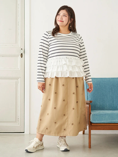 Re-J＆SUPURE(リジェイ＆スプル) |【Sasaki Mikiコラボ】3段フリルトップス