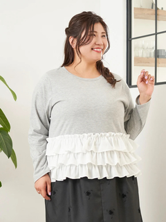 Re-J＆SUPURE(リジェイ＆スプル) |【Sasaki Mikiコラボ】3段フリルトップス