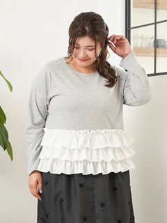 Re-J＆SUPURE(リジェイ＆スプル) |【Sasaki Mikiコラボ】3段フリルトップス