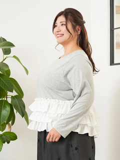 Re-J＆SUPURE(リジェイ＆スプル) |【Sasaki Mikiコラボ】3段フリルトップス