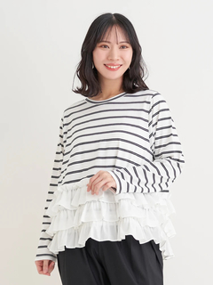 Re-J＆SUPURE(リジェイ＆スプル) |【Sasaki Mikiコラボ】3段フリルトップス