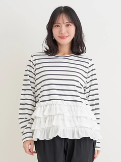 Re-J＆SUPURE(リジェイ＆スプル) |【Sasaki Mikiコラボ】3段フリルトップス