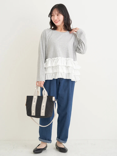 Re-J＆SUPURE(リジェイ＆スプル) |【Sasaki Mikiコラボ】3段フリルトップス