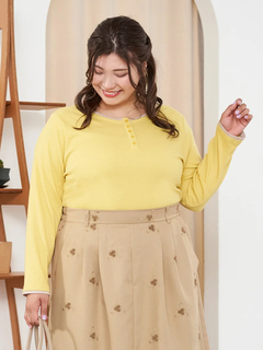 Re-J＆SUPURE(リジェイ＆スプル) |【Sasaki Mikiコラボ】前後2Way配色ヘンリーネックトップス