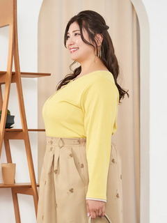 Re-J＆SUPURE(リジェイ＆スプル) |【Sasaki Mikiコラボ】前後2Way配色ヘンリーネックトップス