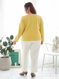 Re-J＆SUPURE(リジェイ＆スプル) |【Sasaki Mikiコラボ】前後2Way配色ヘンリーネックトップス