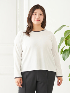 Re-J＆SUPURE(リジェイ＆スプル) |【Sasaki Mikiコラボ】前後2Way配色ヘンリーネックトップス