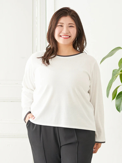 Re-J＆SUPURE(リジェイ＆スプル) |【Sasaki Mikiコラボ】前後2Way配色ヘンリーネックトップス